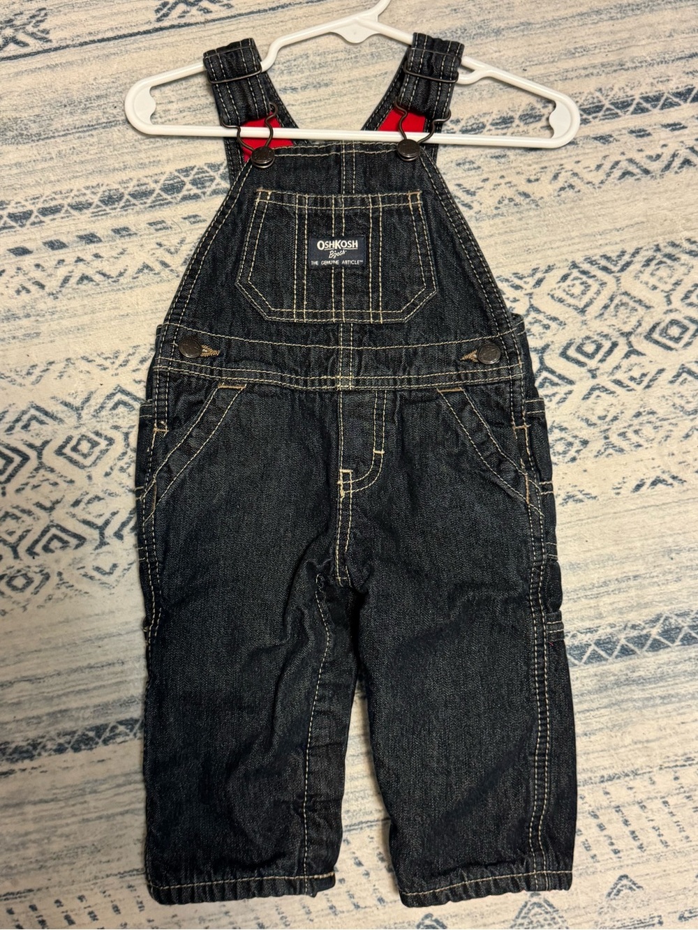 OshKosh B'gosh Insulated Dark Denim Kids Overalls - 6m